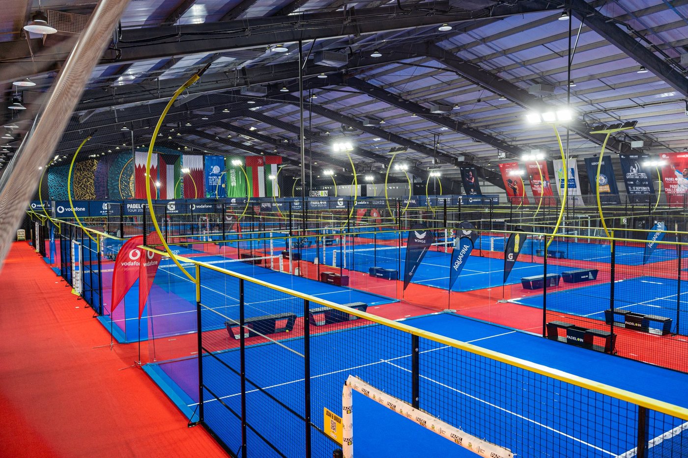 The main court hall at a Padel IN venue